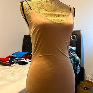 Pre Loved: Charlotte Russe slip on dress. Size Small. Nude color